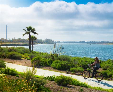 Path san diego - Bordering the San Diego shoreline, the Mission Bay Trail is a must-see bike route for breathtaking coastal views. Mission Bay covers approximately 4,200 acres of land and boasts about 27 miles of …
